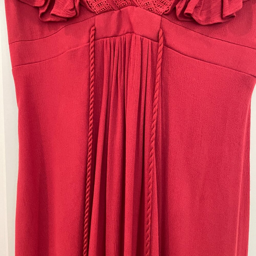NWT Baltic Born Jennifer Deep V Maxi Red Dress Size Small - Picture 13 of 15